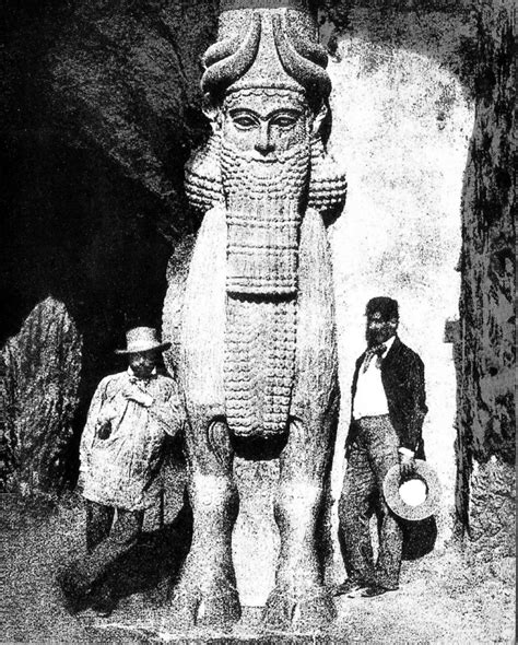 Rare Photos From The Excavation Of Lamassu From The Citadel Of Sargon