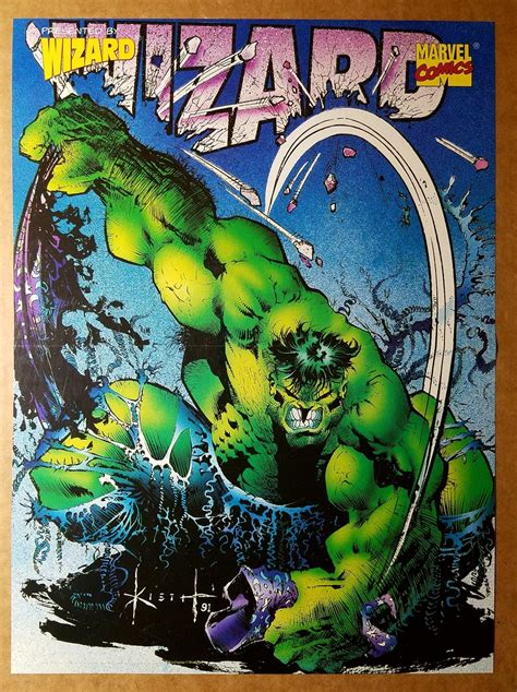 Avengers Hulk Smash Wizard Marvel Comics Poster By Sam Kieth