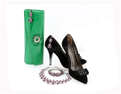 Elegant Handbag Shoes And Jewelry For Women Stock Image Image Of