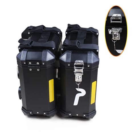 36l Motorcycle Aluminum Side Cases Kit Luggage Pannier Cargo Bags Sadd