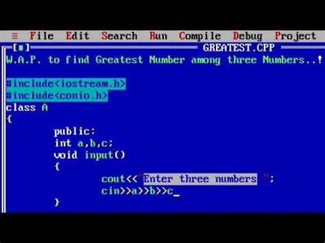 C Program To Find Greatest Among Three Numbers Using Class Nested If Else Program In C