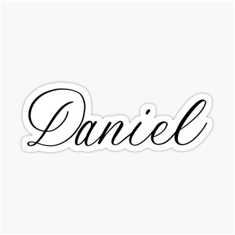 Custom Calligraphy Name Daniel Sticker For Sale By The Rose Zone