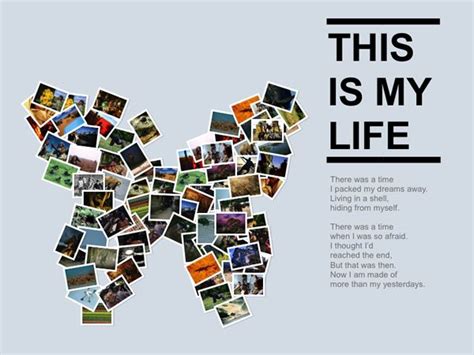 This Is My Life Poster With Multiple Photos Arranged In The Shape Of A