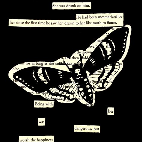 Like A Moth To A Flame Blackout Poetry Print Etsy