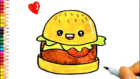 Draw Cute Burgers Youtube