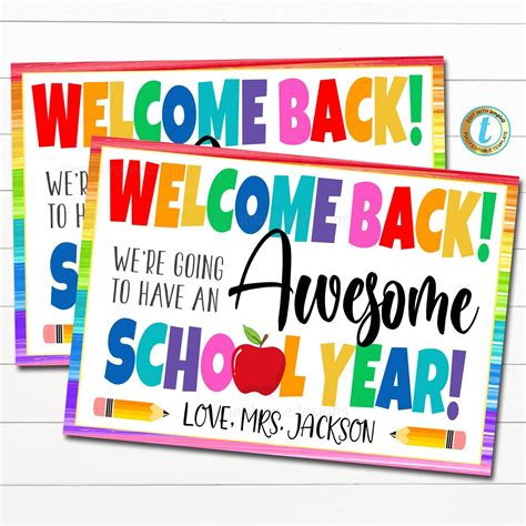 Back To School Teacher Welcome Postcard Tidylady Printables Meet The