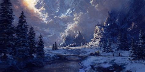 Winter World Fantasy Luminos Snow Philipp A Urlich Iarna Blue