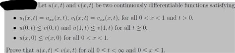 Solved Let Ux T And Vx T Be Two Continuously