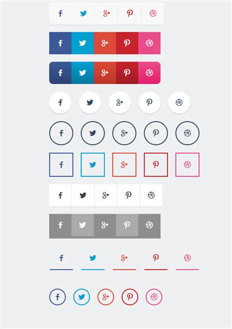 25 Free Html5 Css3 Social Media Buttons And Icons