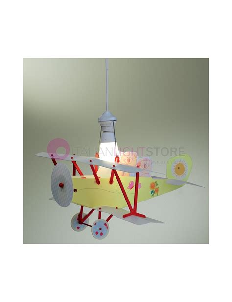 Avion Ours Biplan Lampe Chandelier Chambre Des Enfants