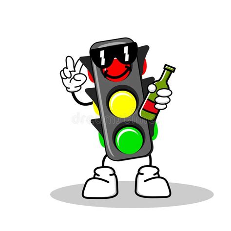 Traffic Light Vector Illustration Cartoon With A Cute And Cool