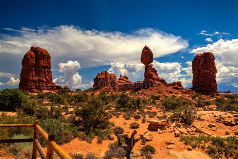 The Rock Formations In Arches National Park Utah Usa Stock Photo