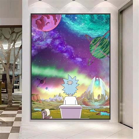 Rick Morty Funny Pictures Rick Canvas Painting Wall Painting Rick