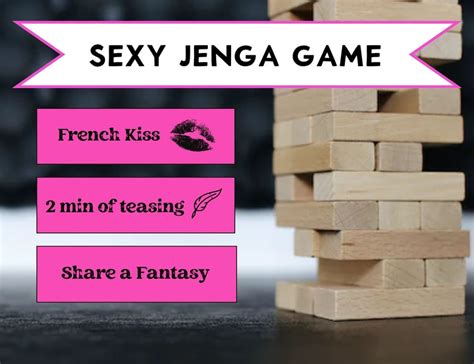 Sexy Jenga Game Foreplay Game Sex Games Sexy Games Naughty Etsy