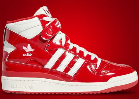 Red Patent Leather Adorns The Adidas Forum 84 High Sneaker News
