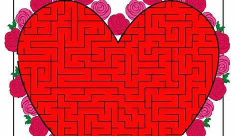 heart maze printable