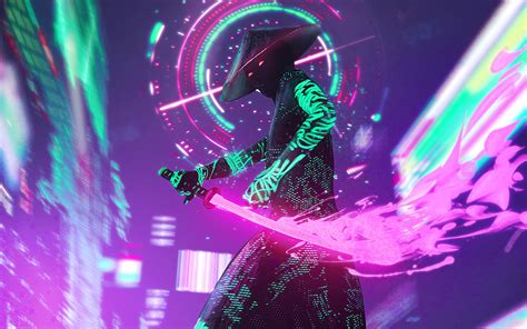 1680x1050 Neon Samurai Cyberpunk 1680x1050 Resolution