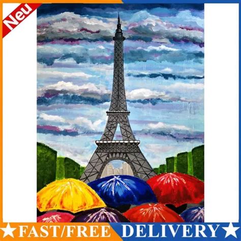 40x50cm Frameless Eiffel Tower Diy Oil Paint By Numbers Picture M304
