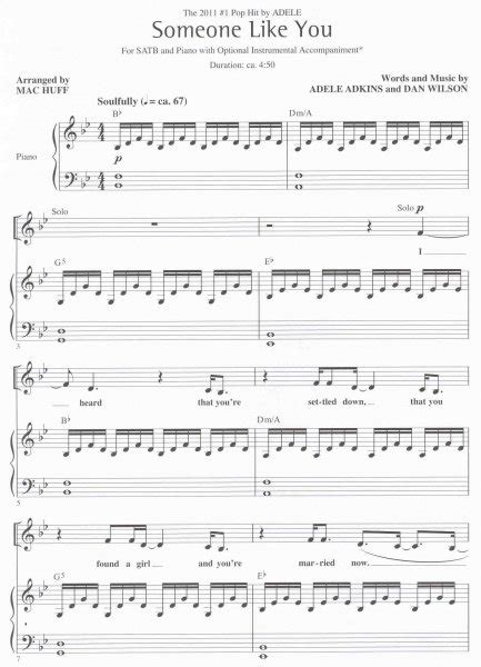 See your chords appearing on the chords easy main page and help other guitar players. Someone Like You by ADELE / SATB* + piano/chords - Clarina
