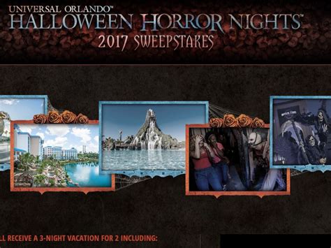 Universal Orlando Halloween Horror Nights 2017 Sweepstakes