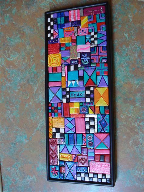 Poly Clay Mosaic Inspired By Laurie Mika Mosaik Polymer Clay Ideen