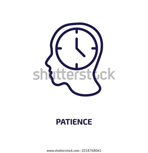 Patience Icon General Collection Thin Linear Stock Vector Royalty Free