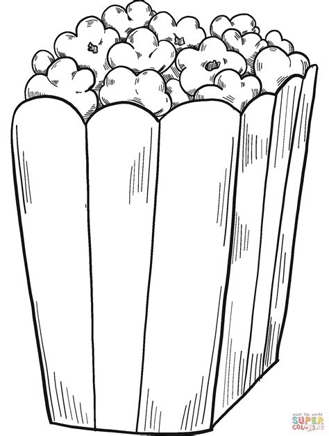 Printable Popcorn Coloring Pages Sketch Coloring Page