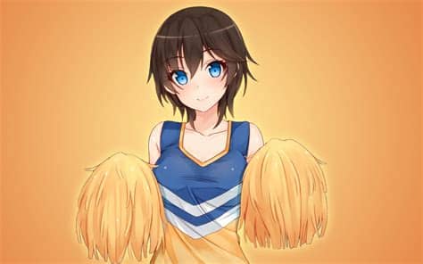 Brown hair is quite comon natural hair color, but that doesn't make it anything less. Wallpaper Anime Girl, Brown Hair, Cheer Girl, Blue Eyes ...