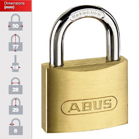 Abus 6550 Mk 65501 Brass Master Key Padlock 50mm