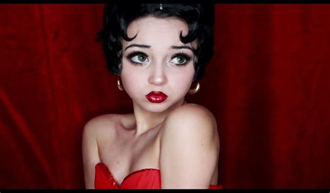 Betty Boop Makeup Transformation Tutorial Bios Pics