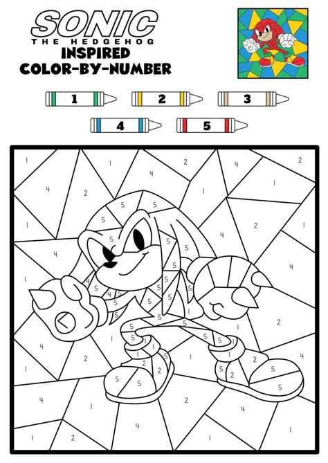 Sonic The Hedgehog Color By Number Printables In The Playroom