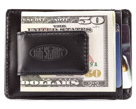 Mens Leather Magnetic Money Clip Slim Wallet Holds Up To 12 Cards
