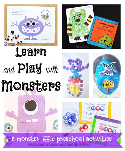6 Playful Learning Monster Activities Kids Will Love School Time