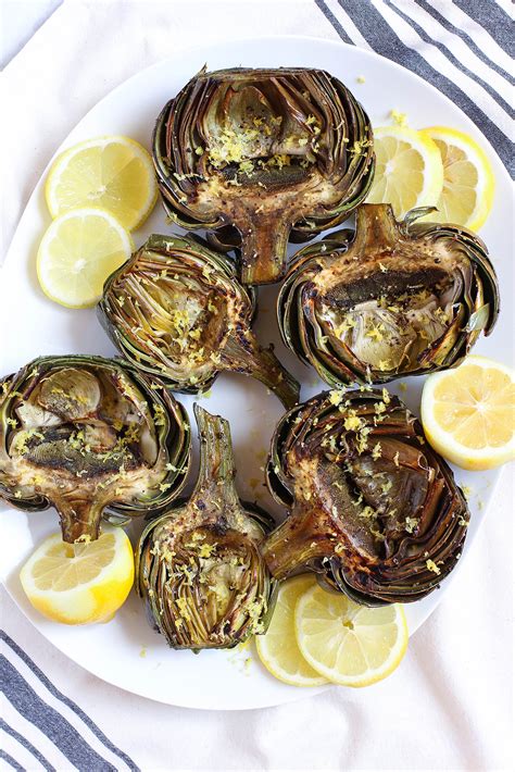 Minute Lemony Grilled Artichokes The Mostly Vegan