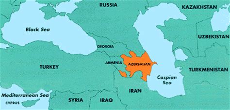Azerbaiyán desde mapcarta, el mapa abierto. Azerbaijan Mapa
