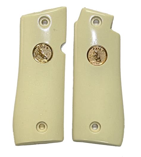 Colt 380 Government Model Or Colt Mustang Plus Ii Ivory Like Grips With