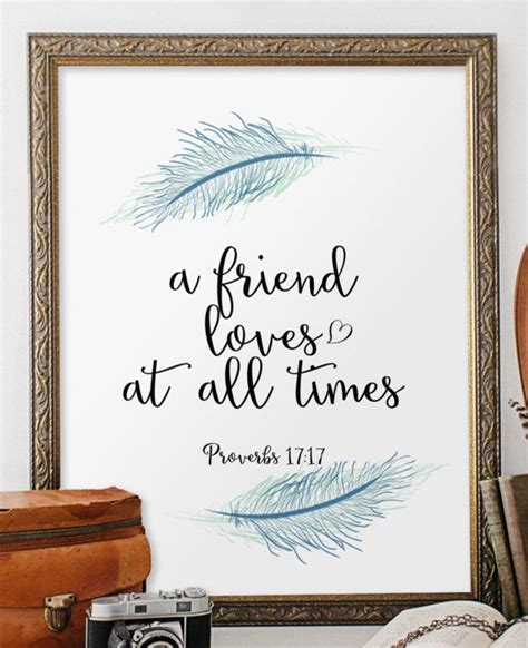 Bible Verse Art Scripture Printable Verses Best Friendship Etsy