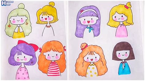 Vẽ Chibi Những Cô Gái Dễ Thương Vẽ Tranh Thư Giãn Mỗi Ngày Draw So Cute 75 Youtube