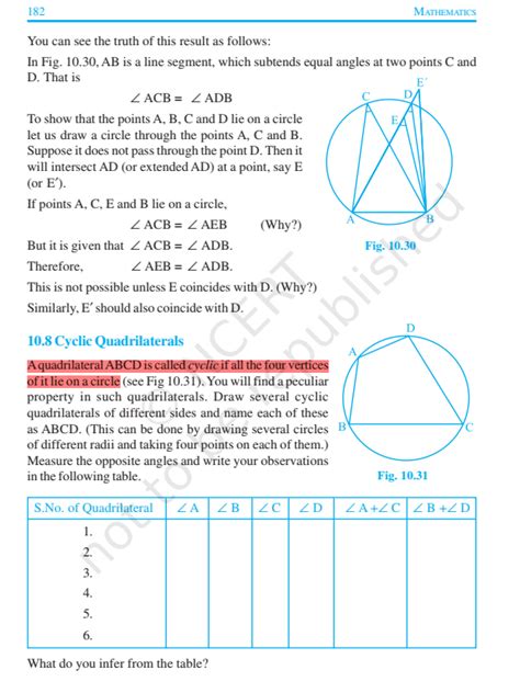 Ncert Book Class 9 Maths Chapter 10 Circles