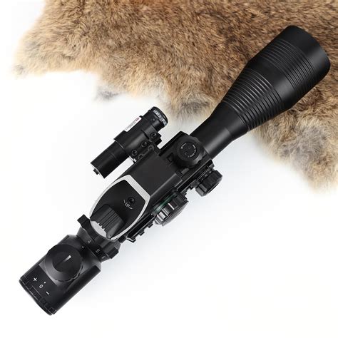 Ohhunt 4 12x50 Eg Hunting Riflescope Tactical Red Green Dot Laser Sight