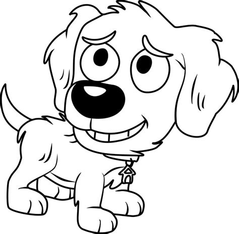 Coloring Pages Of Pound Puppies Lucky