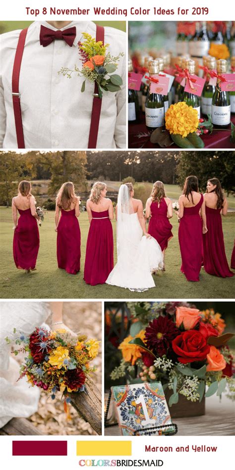 Top 8 November Wedding Color Ideas For 2019 Colorsbridesmaid Hunter