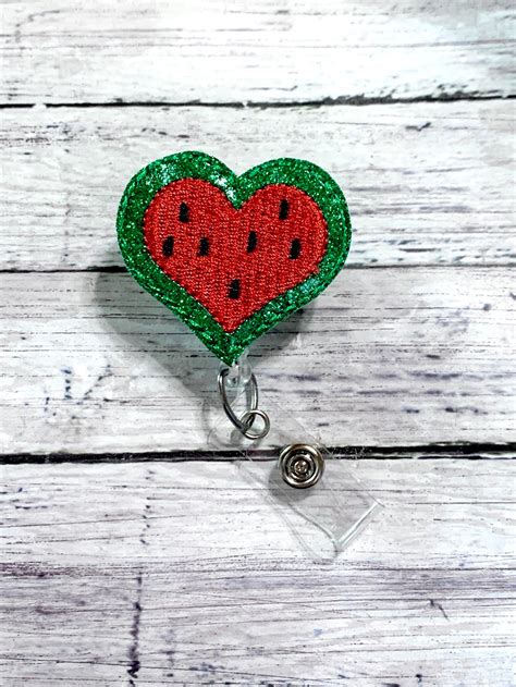 Watermelon Badge Reel Melon Badge Holder Badge Topper Belt Etsyde