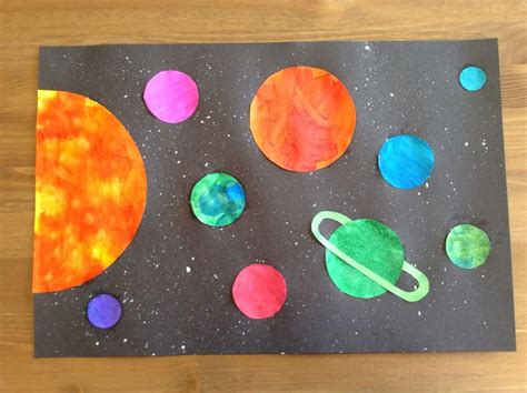 Planetary Preschool Story Time Arte del sistema solare Lavoretti scuola materna Attività