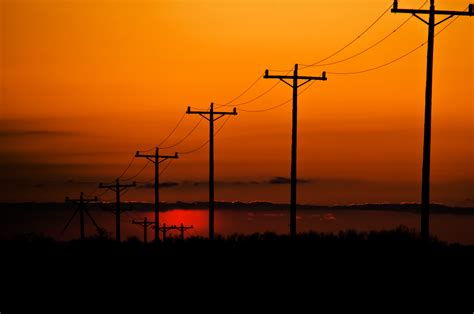 Telephone Poles Sunset By Howard Owens 500px