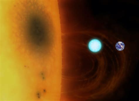 A White Dwarf Star Compaed To The Sun