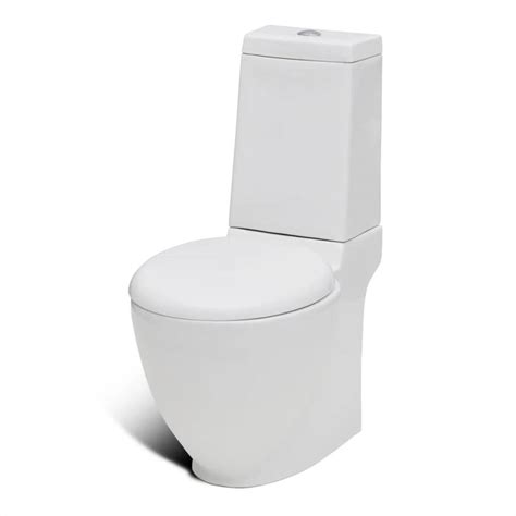 Stand Toilet And Bidet Set White Ceramic