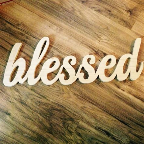 Wooden Blessed Sign Wall Hanginghome Decorwall Decor Etsy