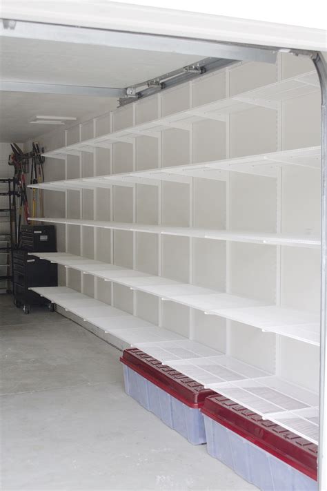 Shop for garage wall mounted shelves in garage shelves and racks. Simply Done: Custom Wall of Garage Shelving - simply organized