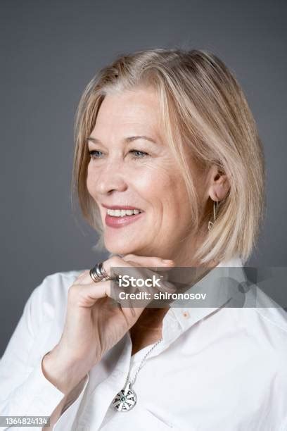 Mature Woman Posing At Camera Stock Photo Download Image Now 60 64